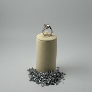 *NEW* 925 Silver With 18k Gold Plating 5 Carat Moissanite Ring